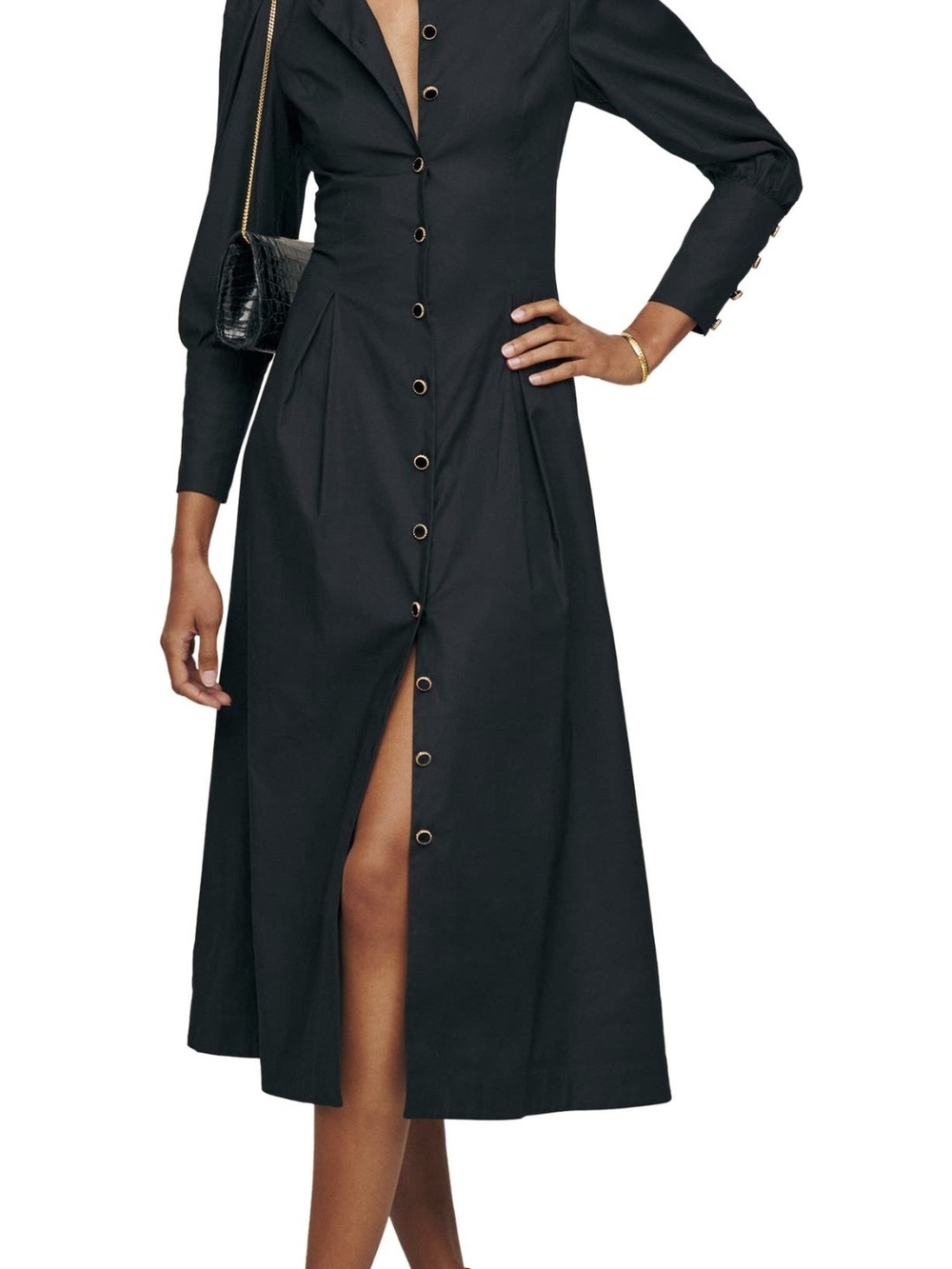 NWT Reformation Halia Long Sleeve Button-Up Dress SIZE 6
